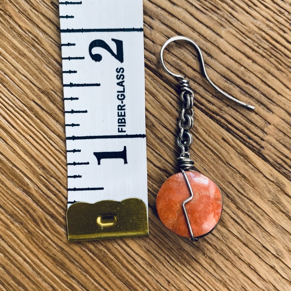 Handcrafted Artisan Gemstone Sterling Silver Dangle Earrings - Picture 8 of 9